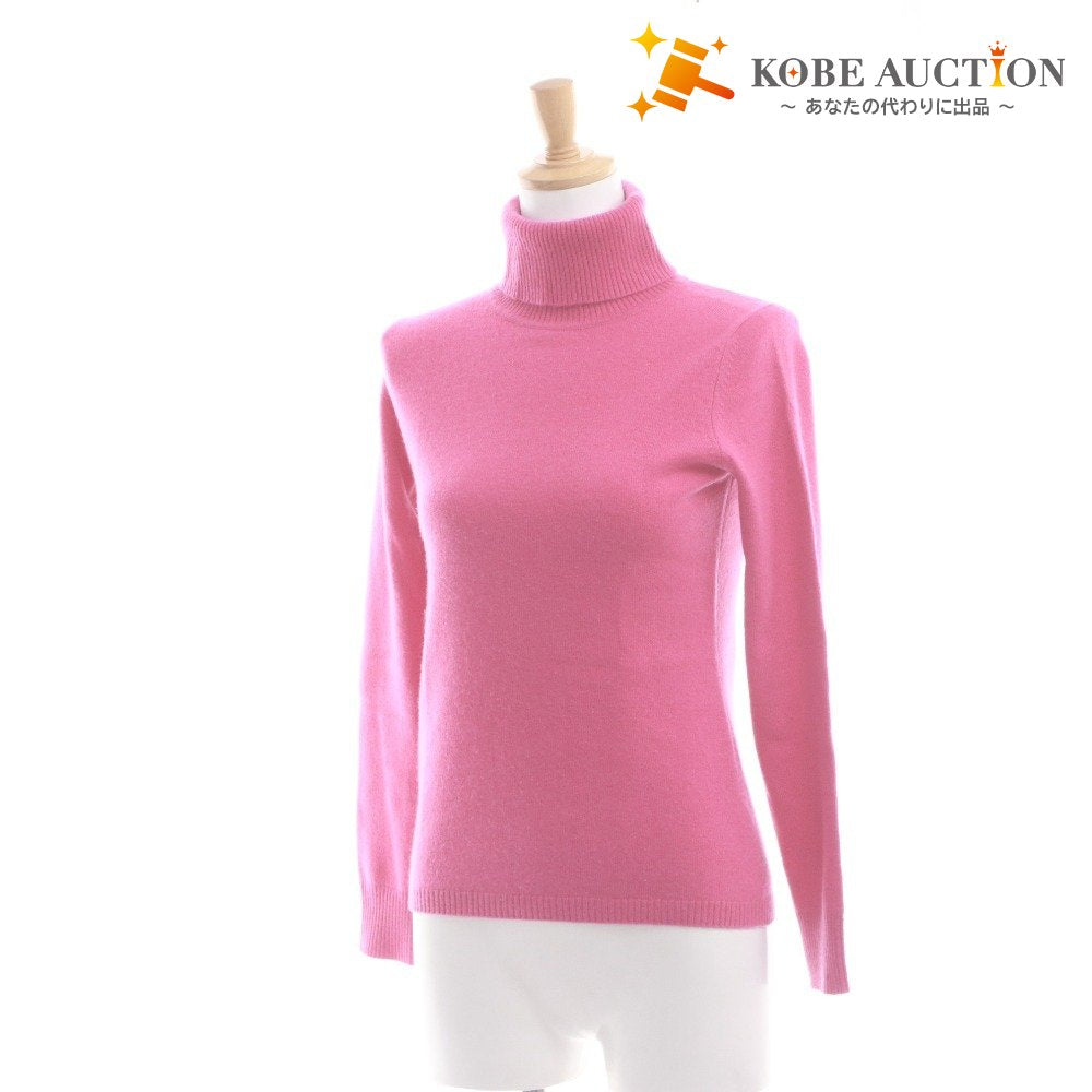 ■ UNIQLO Sweater Long Sleeve Top Knit Pullover Turtleneck 100% Cashmere Women's S Pink