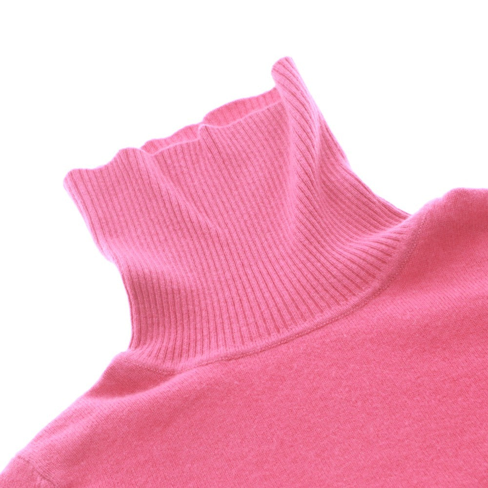 ■ UNIQLO Sweater Long Sleeve Top Knit Pullover Turtleneck 100% Cashmere Women's S Pink