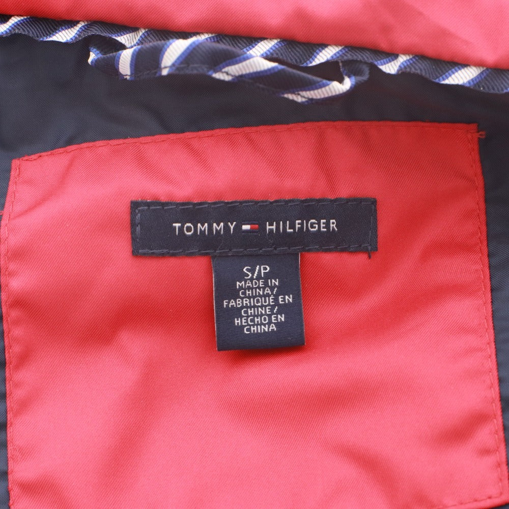 ■ TOMMY HILFIGER Down Vest Sleeveless Outer Jacket Collar Button Zip-up Logo Embroidery Women's M Red
