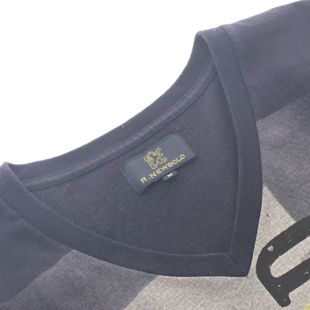 ■ R.NEWBOLD Paul Smith Long Sleeve T-Shirt Cut and Sewn Top Knit V-Neck Graphic Pattern Men's Women's M Dark Navy, etc.