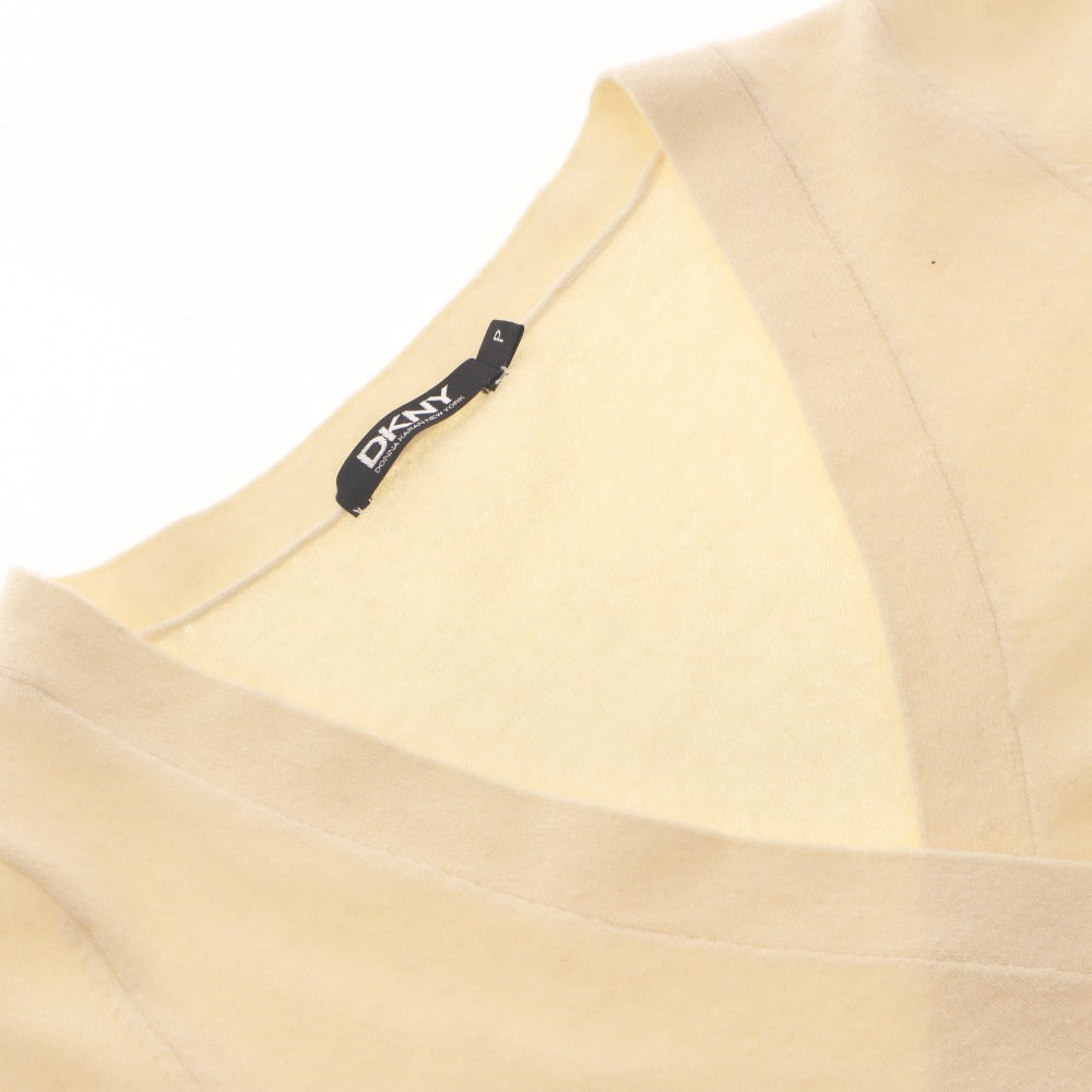 ■ DKNY DONNA KARAN Bolero Cardigan Long Sleeve Short Length Top Knit Open Women's P (Petite S-M equivalent) Ivory