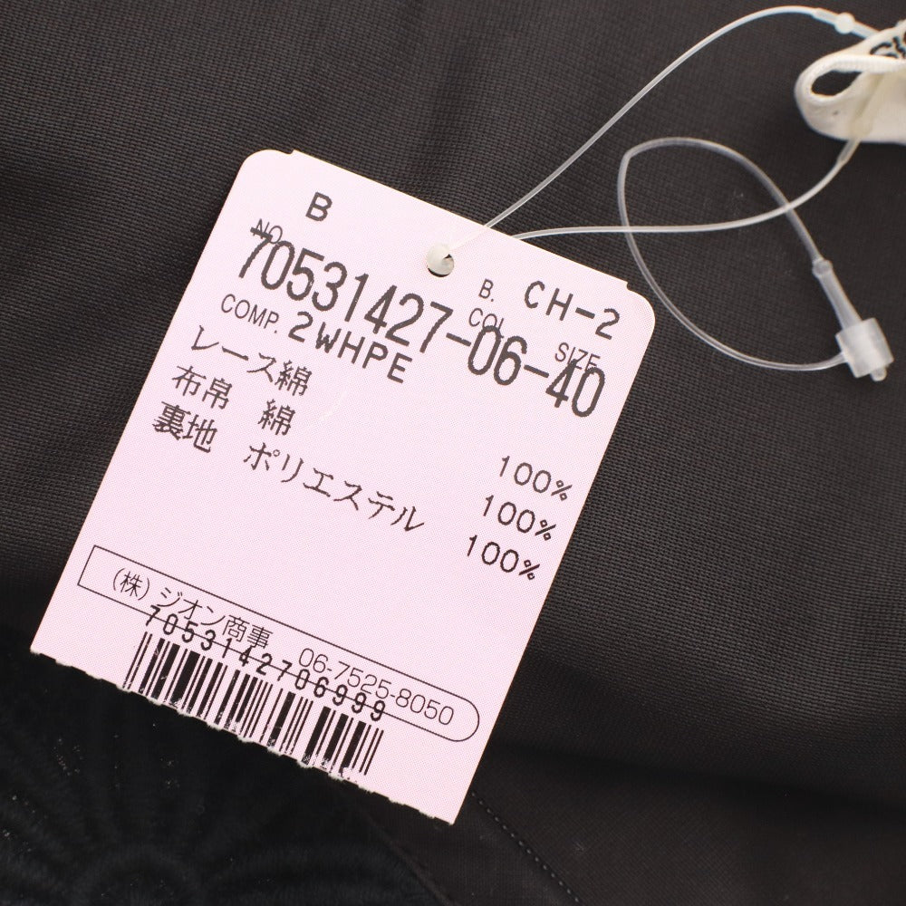 ■ chamois シャミー ジオン商事 タイトスカート ひざ丈 ボトムス 花柄 レース フラワー レディース C(Sサイズ) 黒 タグ付き 未使用