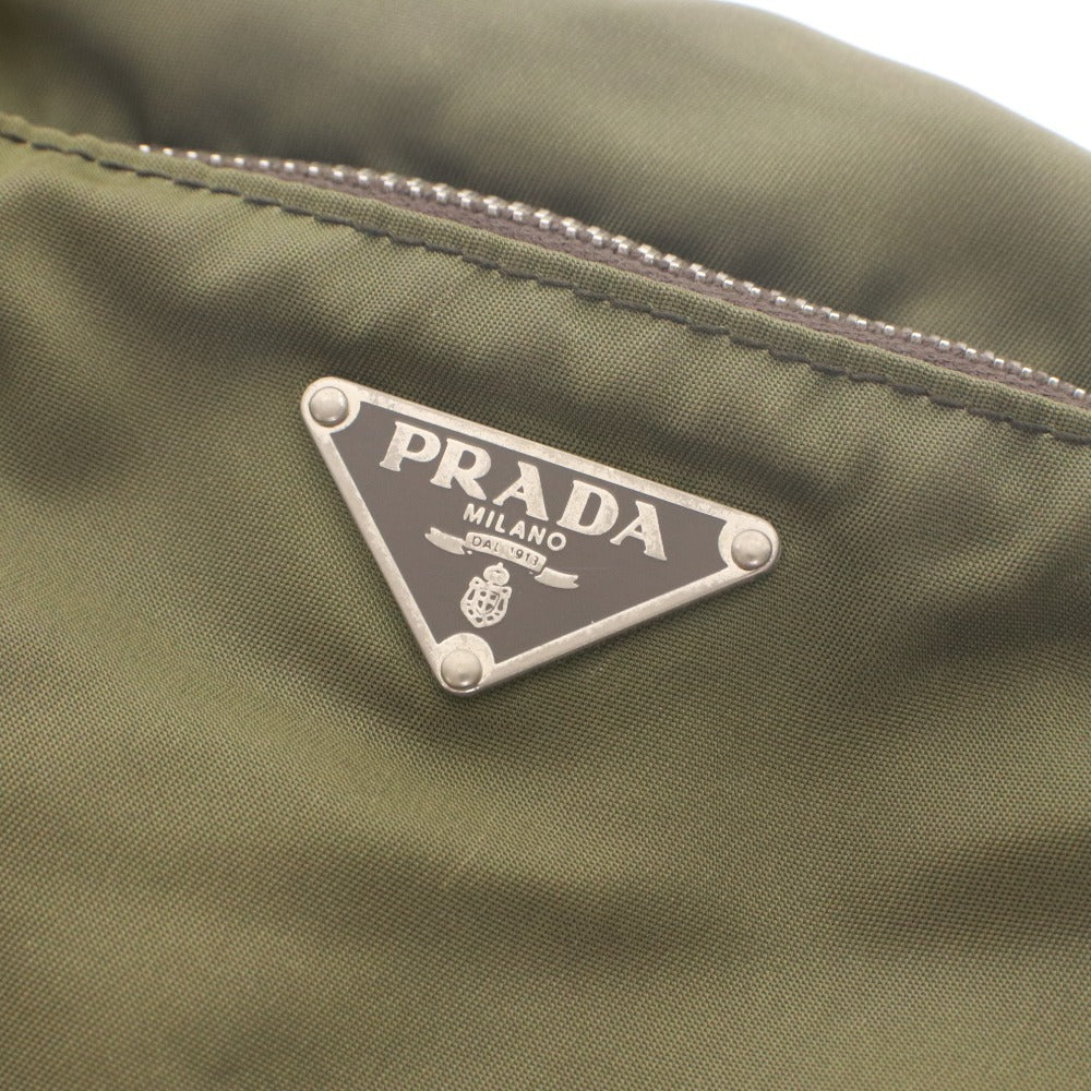 □ PRADA プラダ ナイロン ショルダーバッグ 鞄 三角ロゴプレート 内側