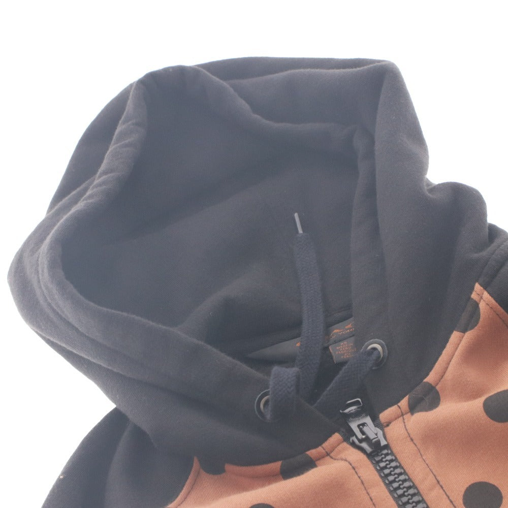 ■ COACH Hoodie Long Sleeve Outer Saddledot Full-Zip Hoodie Fleece Hooded Men's Women's XS Black Brown