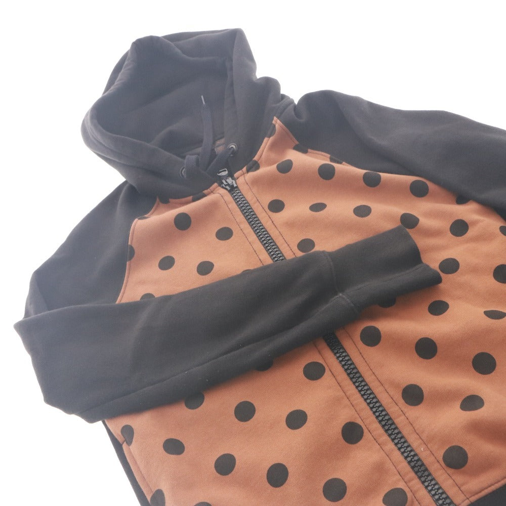 ■ COACH Hoodie Long Sleeve Outer Saddledot Full-Zip Hoodie Fleece Hooded Men's Women's XS Black Brown