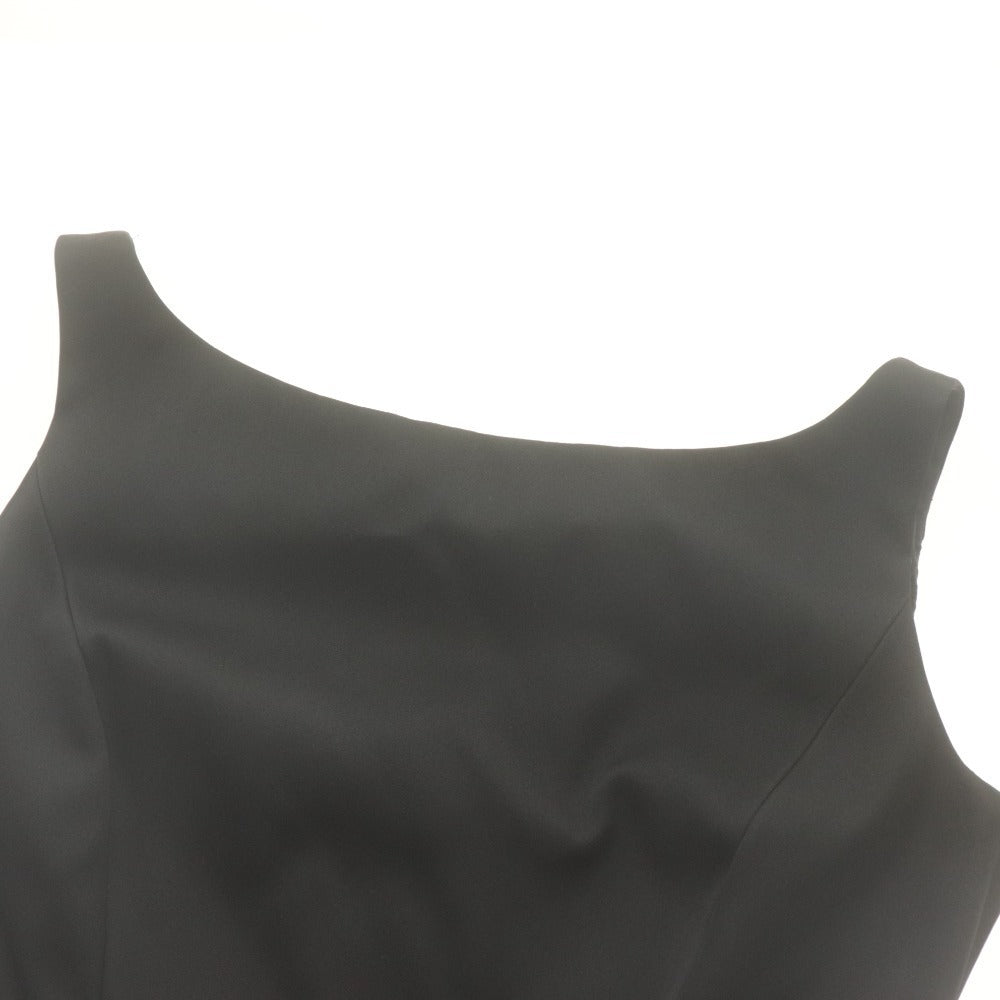 ■ FOXY Dress Sleeveless Knee-Length Top Bottom Silk Blend Ribbon Ladies 38 (M size equivalent) Black