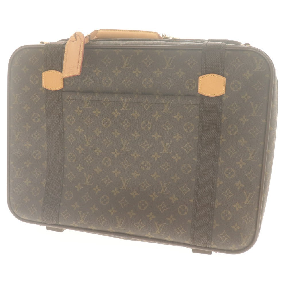 ■ LOUIS VUITTON Boston Bag Travel Bag Satellite 53 Monogram Men's Women's Brown With Dust Bag
