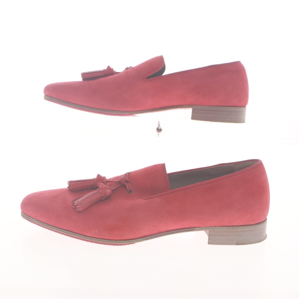 ■ クリスチャン ルブタン Christian Louboutin ローファー 靴 タッセル スエード メンズ 39(24~24.5相当）レッド