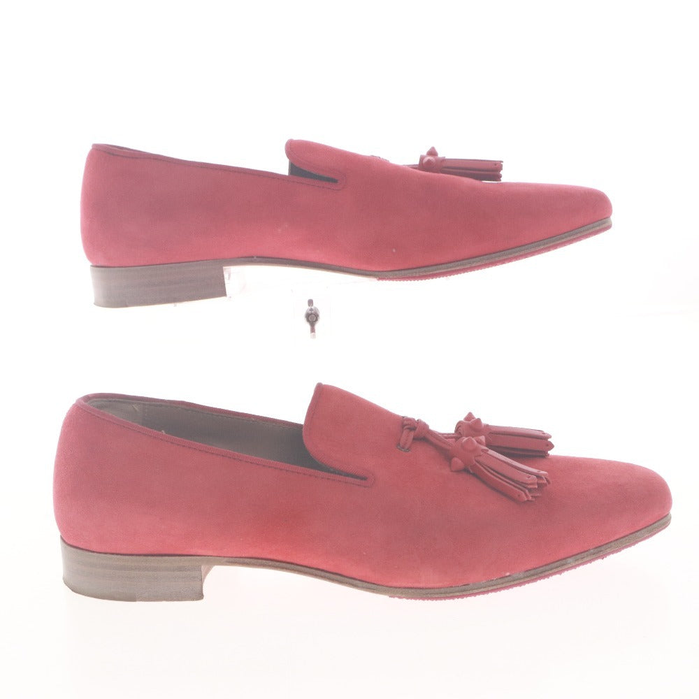 ■ クリスチャン ルブタン Christian Louboutin ローファー 靴 タッセル スエード メンズ 39(24~24.5相当）レッド