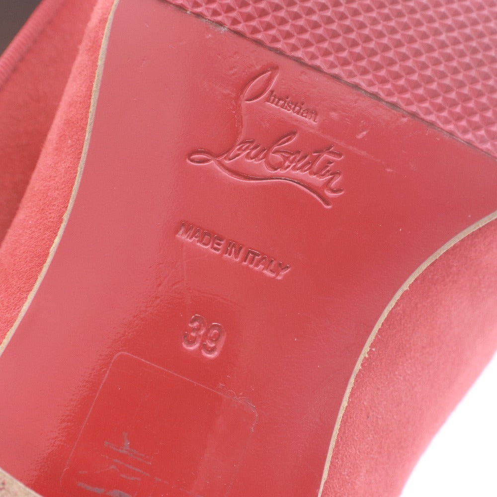 ■ クリスチャン ルブタン Christian Louboutin ローファー 靴 タッセル スエード メンズ 39(24~24.5相当）レッド