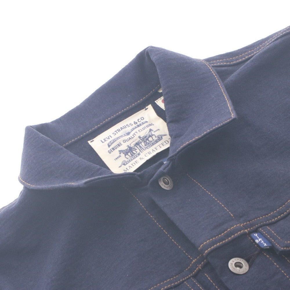 ■ ループウィラー × リーバイス LOOPWHEELER × Levi's ジャケット コラボ インディコ デニム 日本製 クラフテッド メンズ XS ネイビー