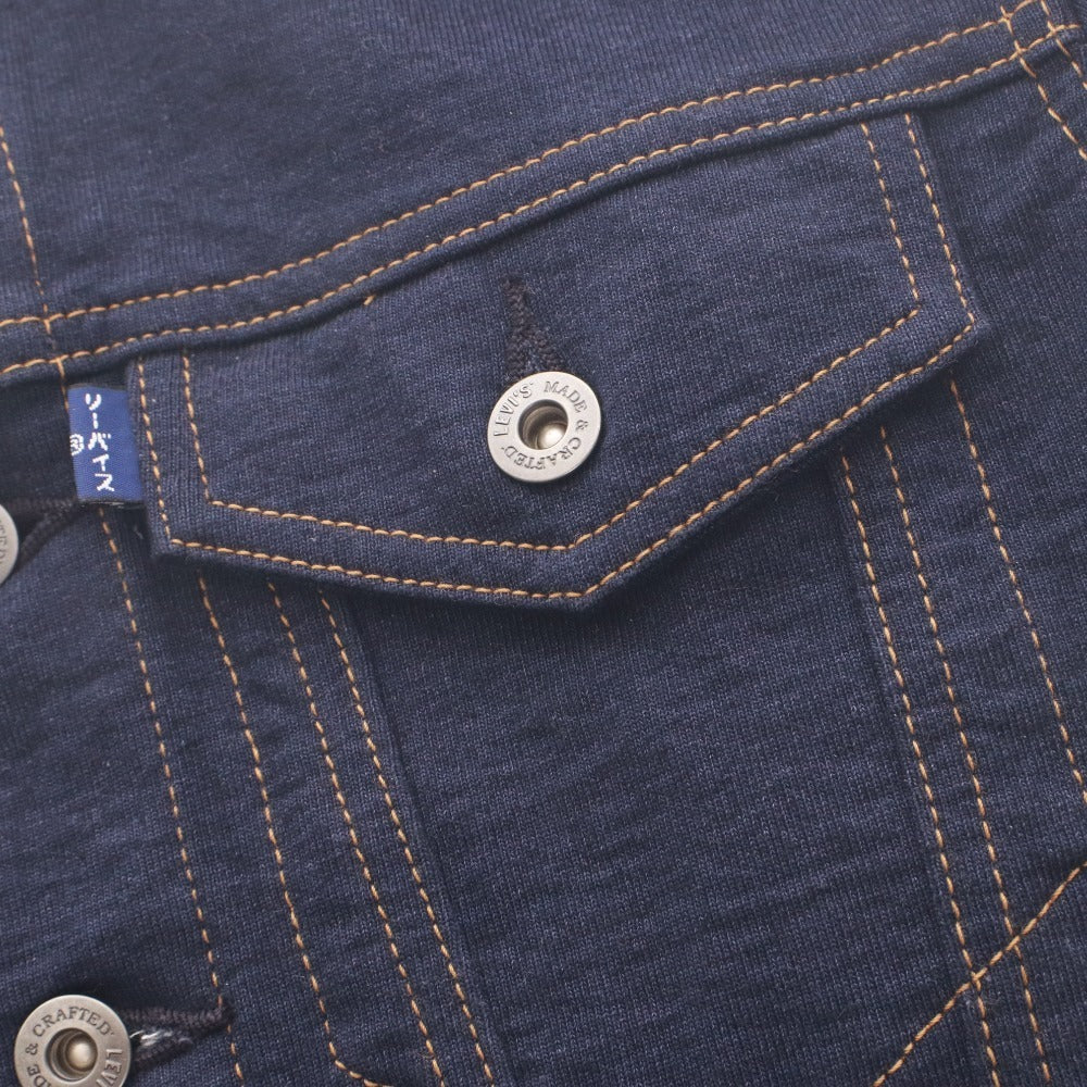 ■ ループウィラー × リーバイス LOOPWHEELER × Levi's ジャケット コラボ インディコ デニム 日本製 クラフテッド メンズ XS ネイビー