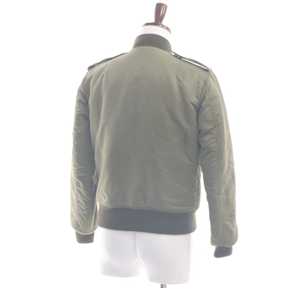 ■ サンローラン Saint Laurent ジャケット 長袖 397643 Y5301 アウター MA-1 クラシック ボンバー フライト メンズ 44(S~M相当) カーキ