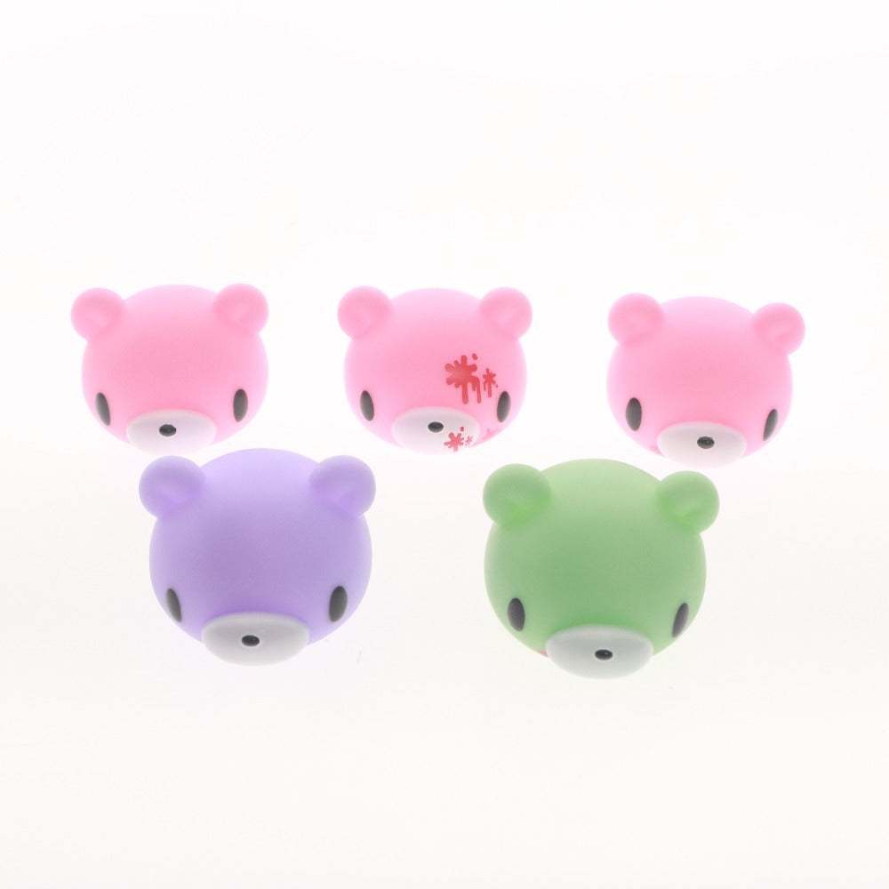 ■ Gloomy Bear Plushies and Mascot Capsule Toy Set of 9 - Pink, Black, White, with Chains and Tags
