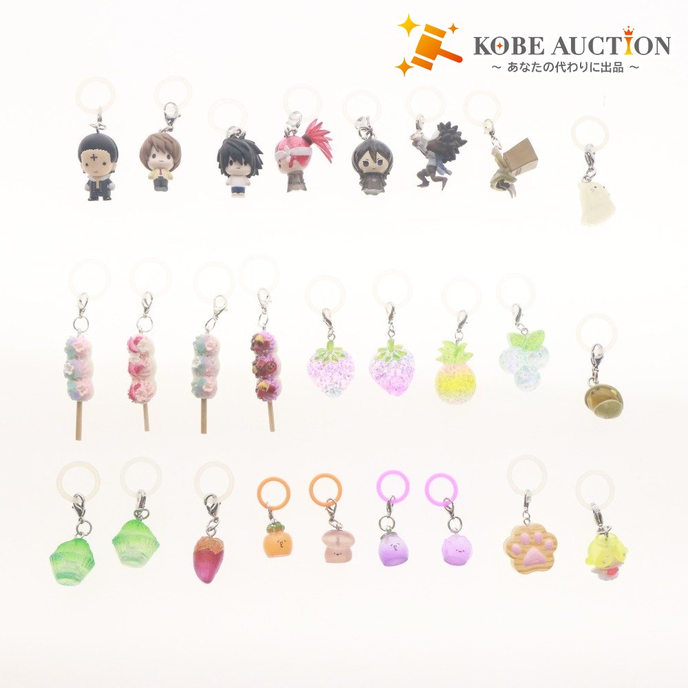 ■ Capsule Toys: Marker Accessories - Set of 26 - Hunter x Hunter, Death Note, Bleach, and Others - Keychains and Straps