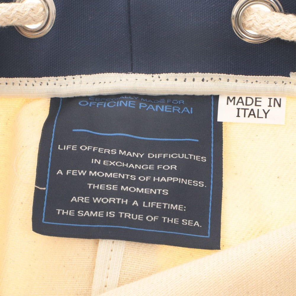 ■ Panerai PANERAI Backpack Rucksack Bag Sacca Nautica Not-for-Sale Novelty Limited Marine Drawstring Navy Ivory-ish With Bag Unused