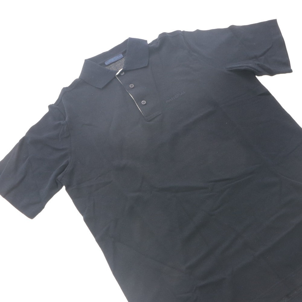 ■ Officine Panerai PANERAI Polo Shirt Short Sleeve Top Novelty Not for Sale Made in Italy Cotton Men's XS Navy Unused