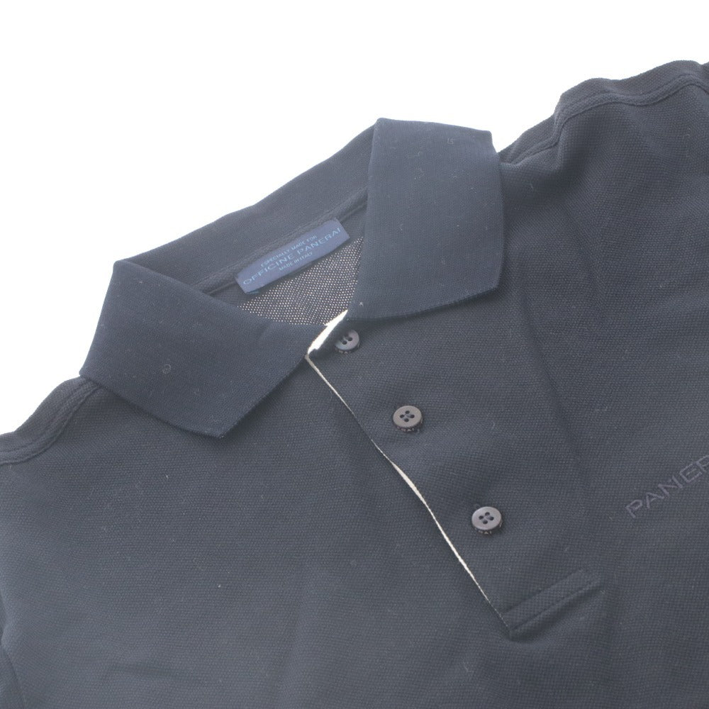 ■ Officine Panerai PANERAI Polo Shirt Short Sleeve Top Novelty Not for Sale Made in Italy Cotton Men's XS Navy Unused