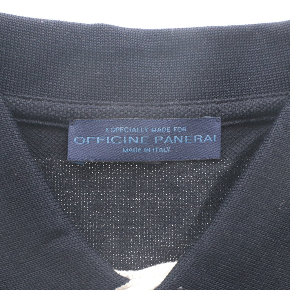■ Officine Panerai PANERAI Polo Shirt Short Sleeve Top Novelty Not for Sale Made in Italy Cotton Men's XS Navy Unused