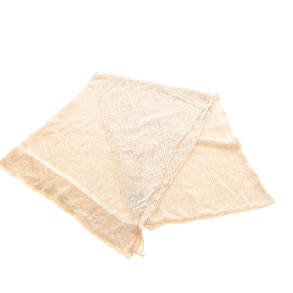 ■ OFFICINE PANERAI Large Stole Non-Sale Novelty Made in Italy Linen Silk Blend Light Beige with Bag