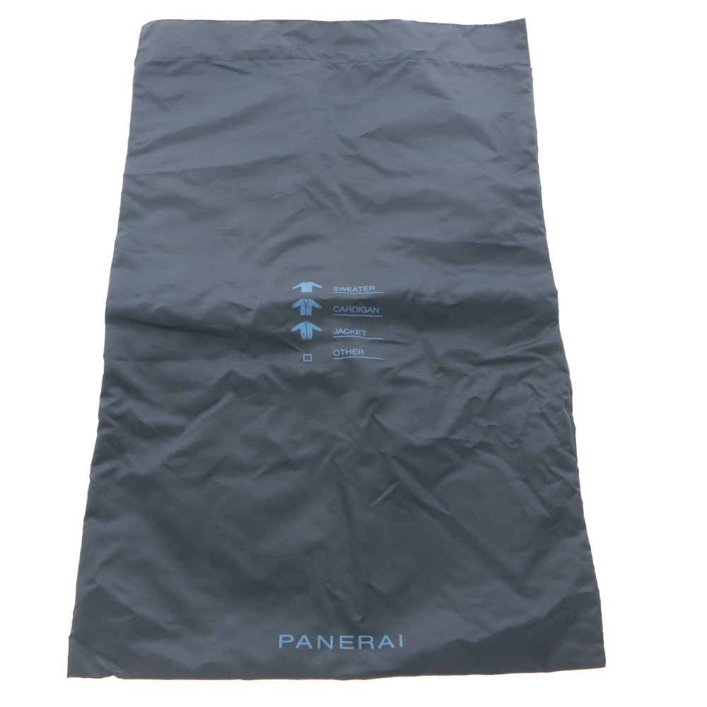 ■ OFFICINE PANERAI Large Stole Non-Sale Novelty Made in Italy Linen Silk Blend Light Beige with Bag
