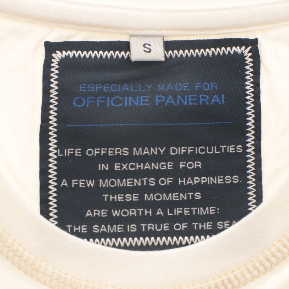 ■ Officine Panerai Panerai T-shirt Short Sleeve Top Novelty Not for Sale Men's S White Unused