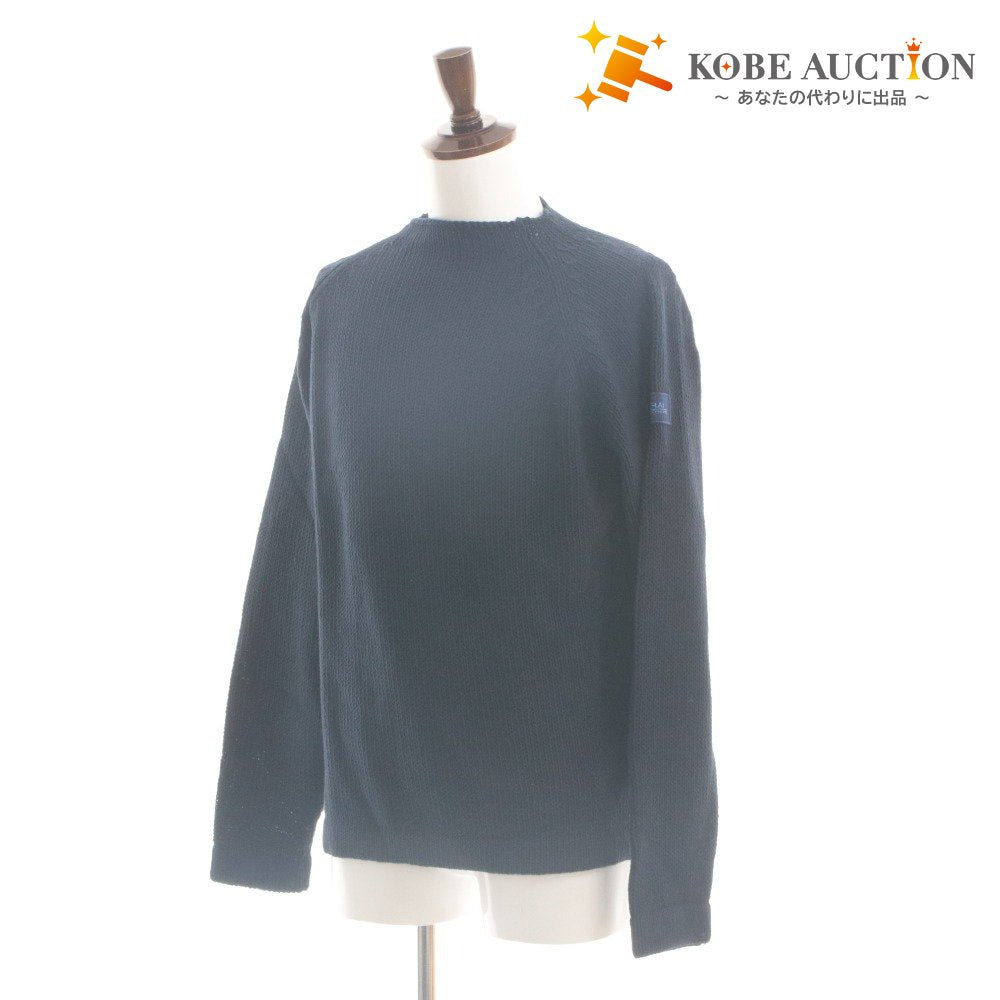 ■ Officine Panerai PANERAI Knit Long Sleeve Top Novelty Not for Sale Made in Italy Cotton Acrylic Men's M Navy Unused