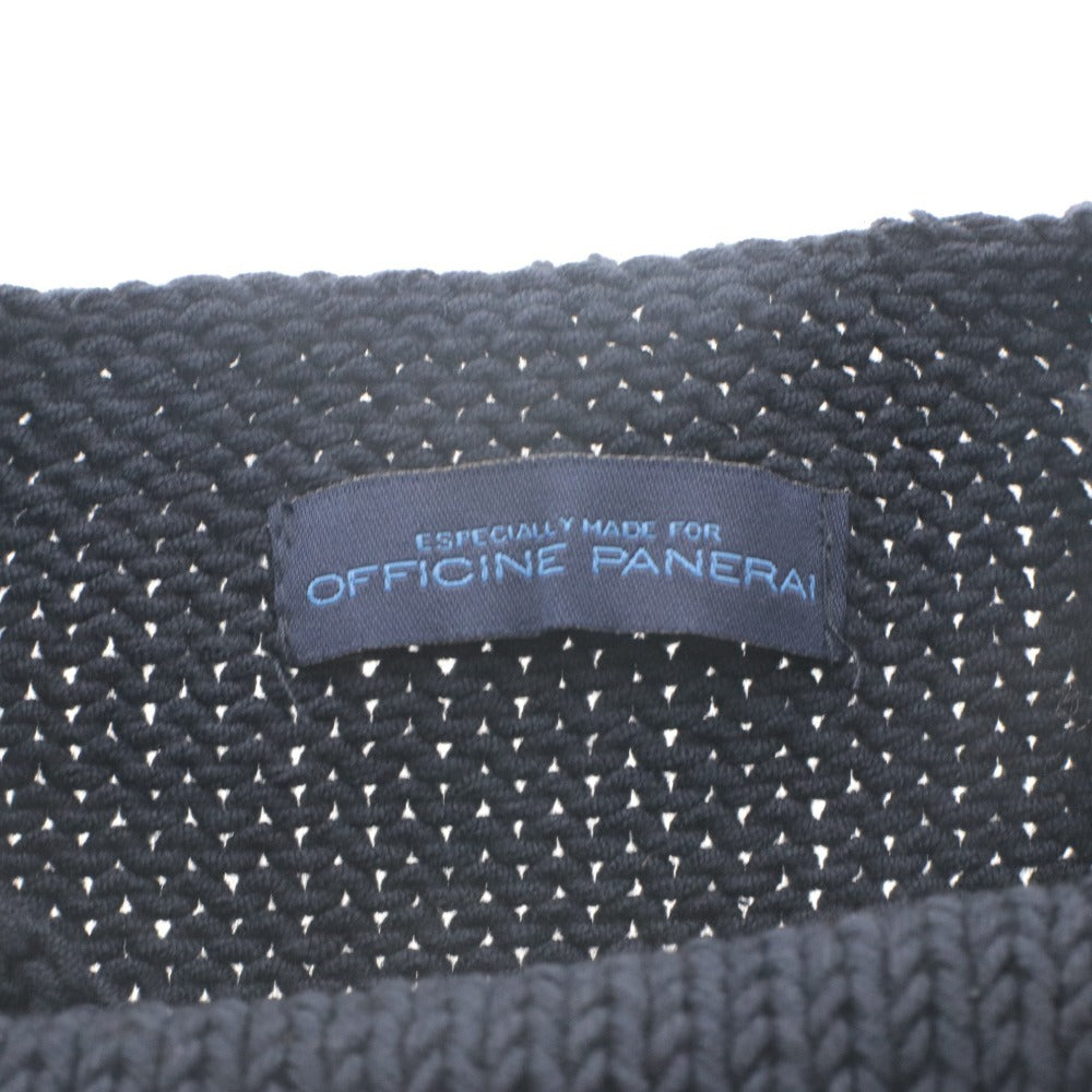 ■ Officine Panerai PANERAI Knit Long Sleeve Top Novelty Not for Sale Made in Italy Cotton Acrylic Men's M Navy Unused