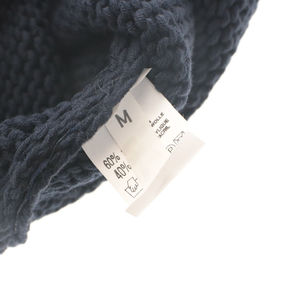 ■ Officine Panerai PANERAI Knit Long Sleeve Top Novelty Not for Sale Made in Italy Cotton Acrylic Men's M Navy Unused