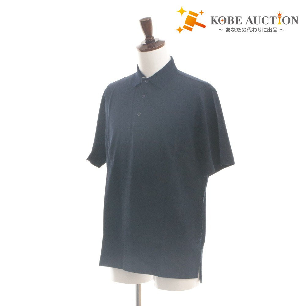 ■ OFFICINE PANERAI Polo Shirt Short Sleeve Top Novelty Not for sale Made in Italy Cotton Men's M Navy Unused