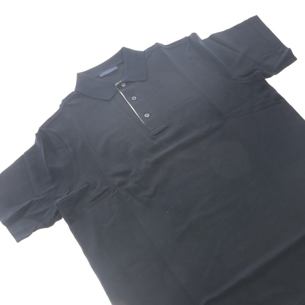 ■ OFFICINE PANERAI Polo Shirt Short Sleeve Top Novelty Not for sale Made in Italy Cotton Men's M Navy Unused