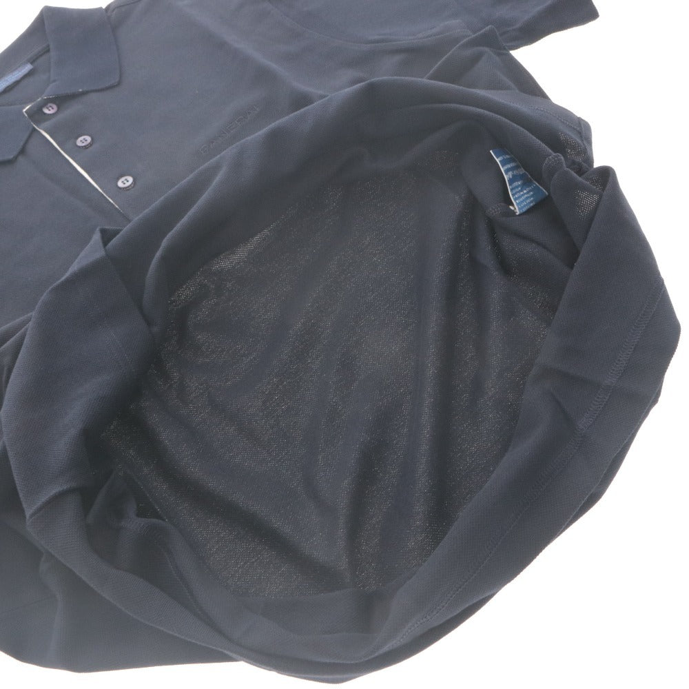 ■ OFFICINE PANERAI Polo Shirt Short Sleeve Top Novelty Not for sale Made in Italy Cotton Men's M Navy Unused