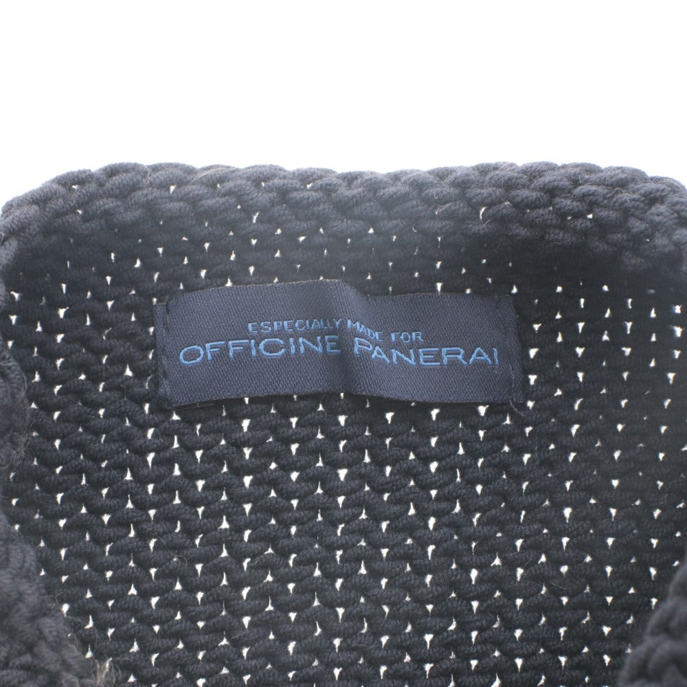 ■ Officine Panerai PANERAI Knit Long Sleeve Top Novelty Not for sale Made in Italy Cotton Acrylic Men's S Navy Unused