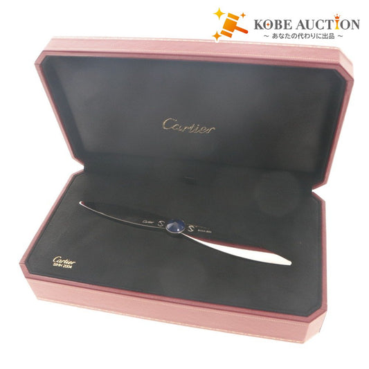 ■ カルティエ ペーパーナイフ ケース付き SIHH 2004 石入り サントス プロペラ型 全長21.5cm ケース/COWA0015 ノベルティ 付属品付き