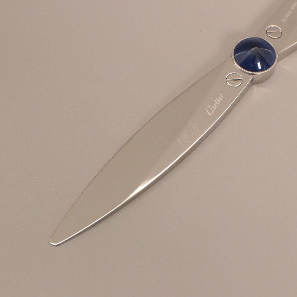 ■ カルティエ ペーパーナイフ ケース付き SIHH 2004 石入り サントス プロペラ型 全長21.5cm ケース/COWA0015 ノベルティ 付属品付き