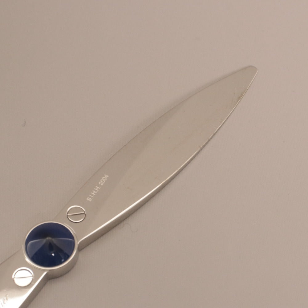 ■ カルティエ ペーパーナイフ ケース付き SIHH 2004 石入り サントス プロペラ型 全長21.5cm ケース/COWA0015 ノベルティ 付属品付き