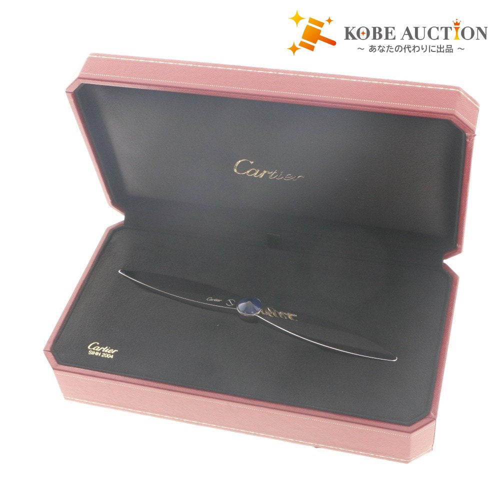 ■ カルティエ ペーパーナイフ ケース付き SIHH 2004 石入り サントス プロペラ型 全長21.5cm ケース/COWA0015 ノベルティ 限定記念品