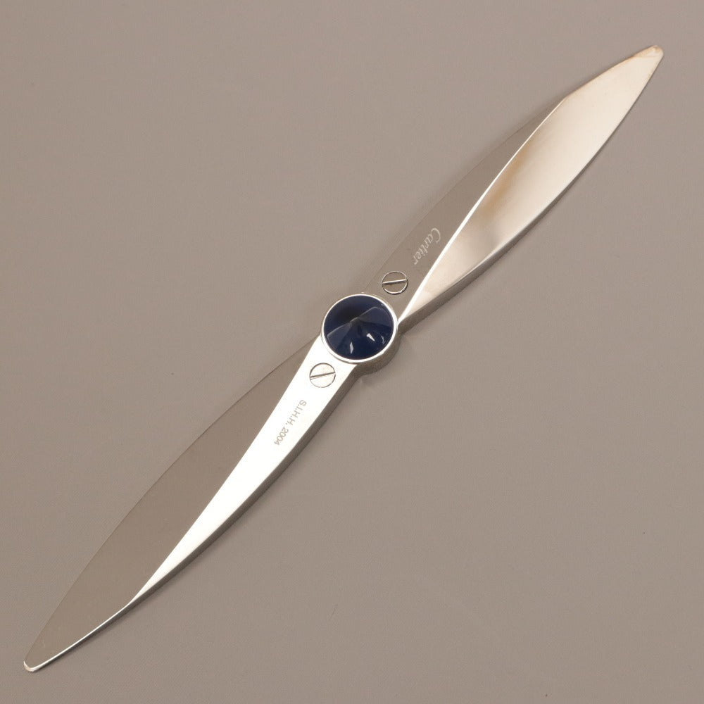 ■ カルティエ ペーパーナイフ ケース付き SIHH 2004 石入り サントス プロペラ型 全長21.5cm ケース/COWA0015 ノベルティ 限定記念品
