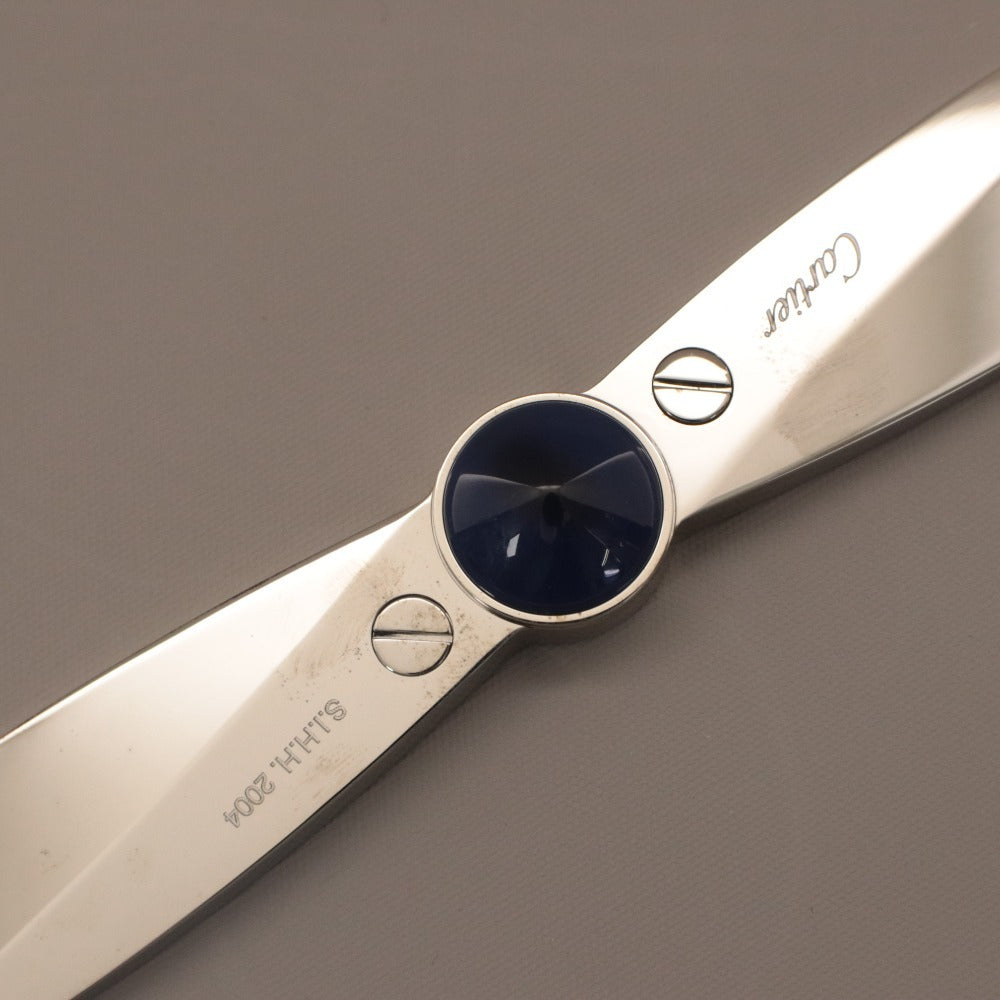 ■ カルティエ ペーパーナイフ ケース付き SIHH 2004 石入り サントス プロペラ型 全長21.5cm ケース/COWA0015 ノベルティ 限定記念品