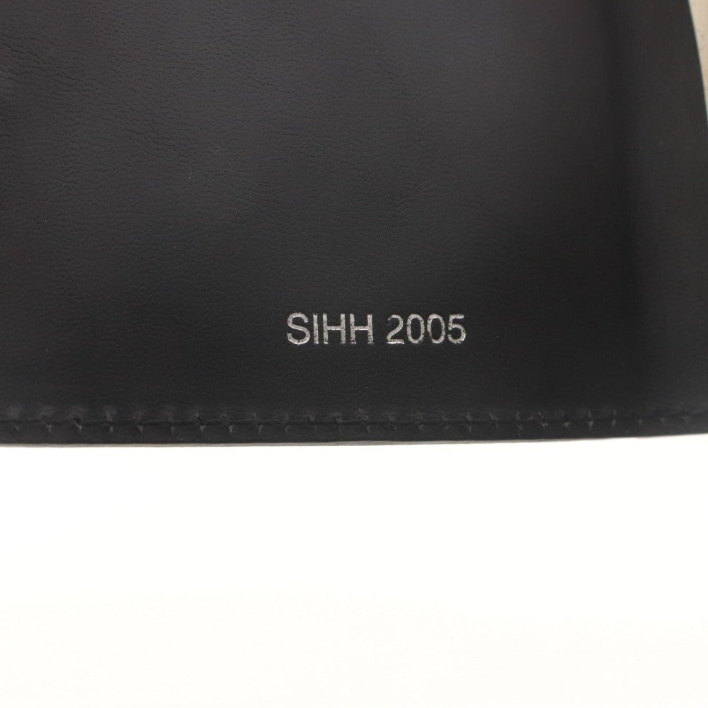 ■ Cartier カルティエ ミニノート ペン付き SIHH 2005 黒 革 レザー メモ帳 鉛筆 時計柄 ノベルティ 限定記念品 付属品付き 未使用(汚有)