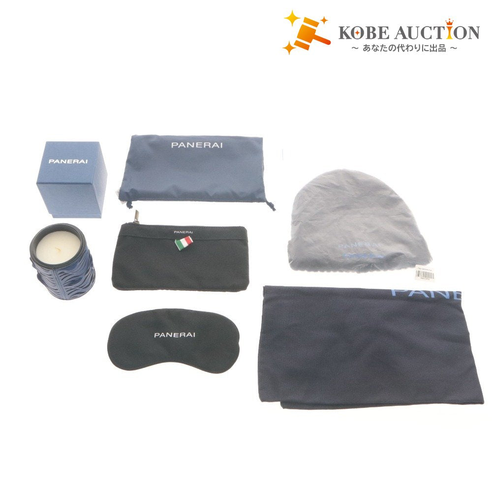■ Officine Panerai Panerai Bag, Knit Cap, Candle, Eye Mask Pouch 4-Piece Set, Not for Sale, Novelty, Unused
