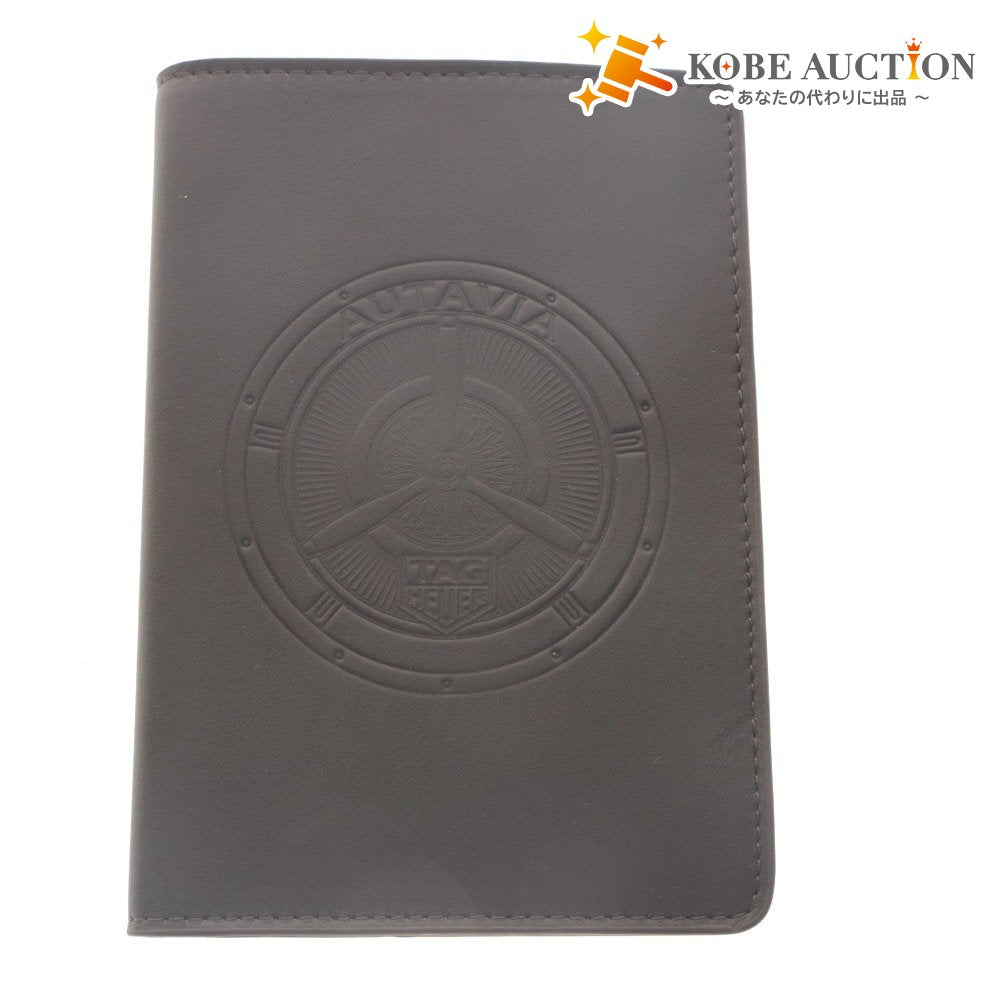 ■ TAG HEUER Pass Case Card Holder Novelty Not for Sale Leather Dark Brown Unused With Box