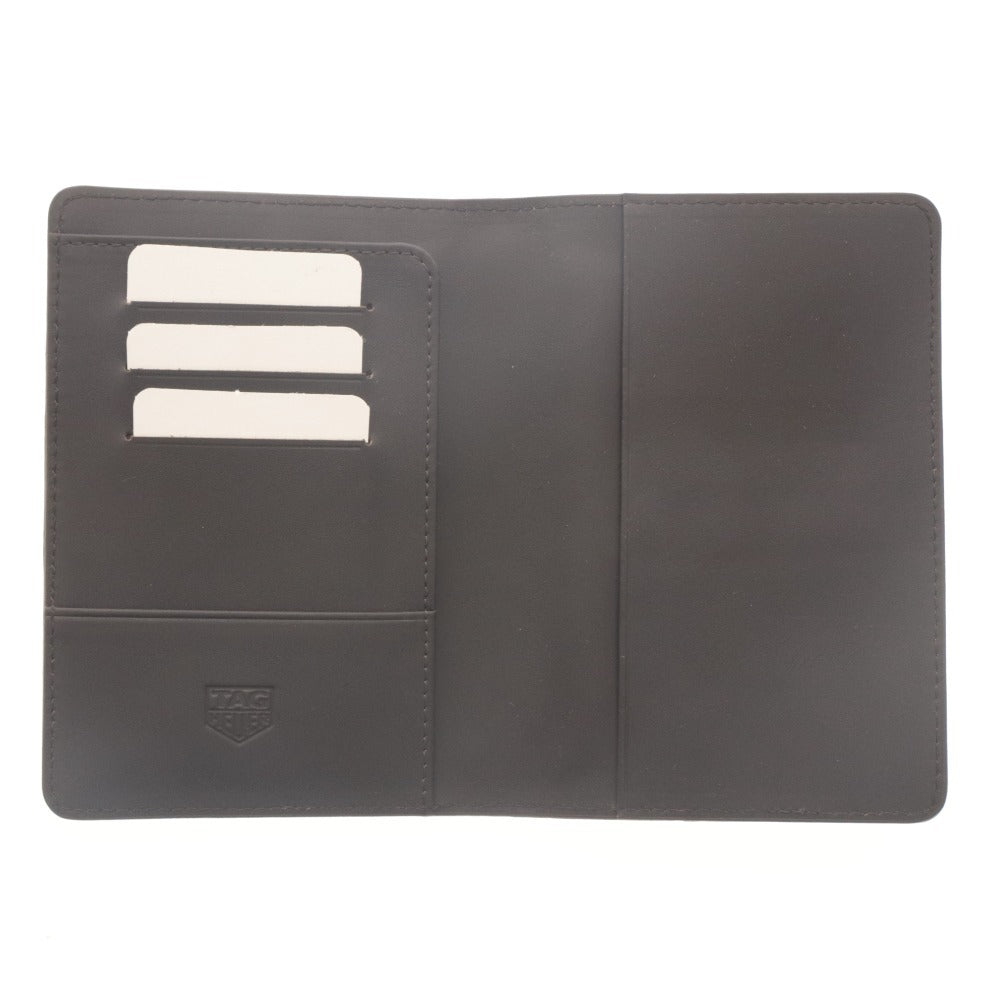 ■ TAG HEUER Pass Case Card Holder Novelty Not for Sale Leather Dark Brown Unused With Box