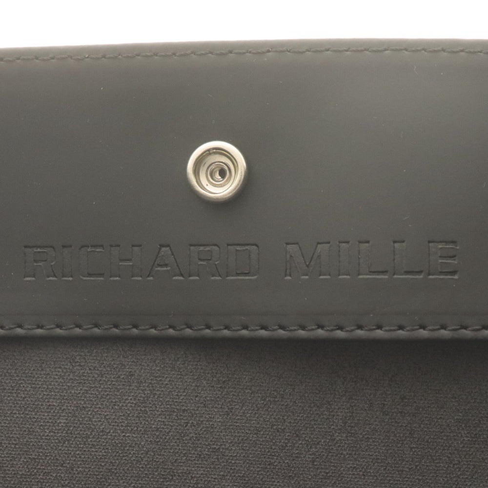 ■ RICHARD MILLE Tote Bag Leather Not for Sale Novelty Matte Black, Dark Gray Unused with Pouch