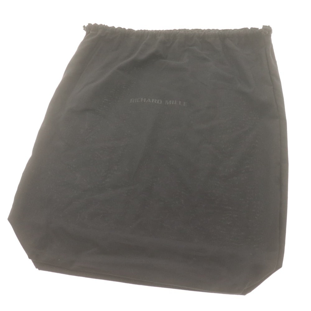 ■ RICHARD MILLE Tote Bag Leather Not for Sale Novelty Matte Black, Dark Gray Unused with Pouch