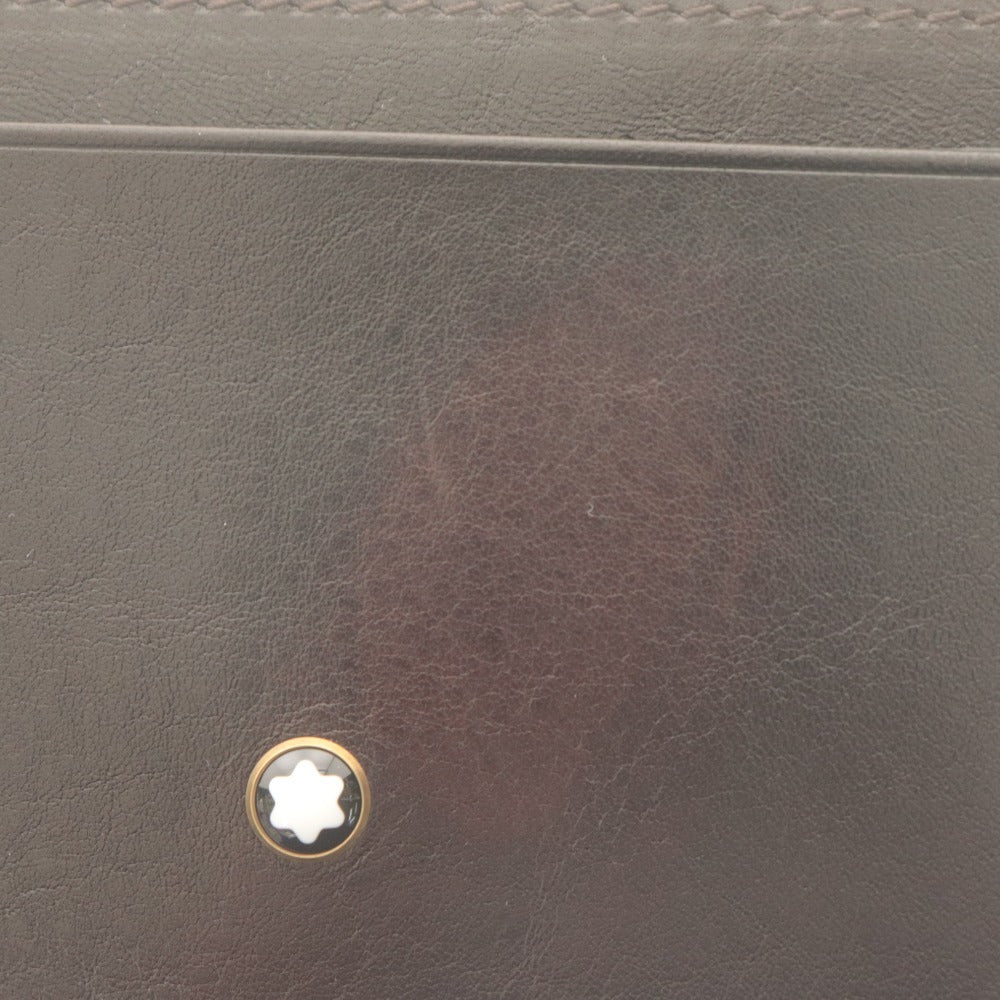 ■ Montblanc MONTBLANC Card Case, Business Card Holder, Pass Case, Leather, Black, With Accessories, Unused