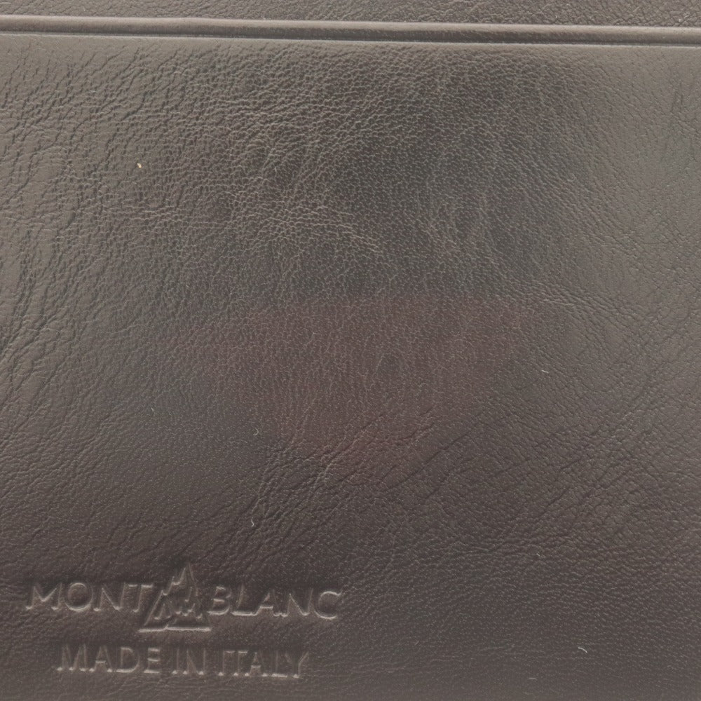 ■ Montblanc MONTBLANC Card Case, Business Card Holder, Pass Case, Leather, Black, With Accessories, Unused