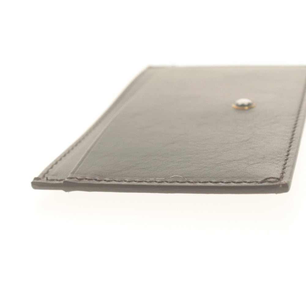 ■ Montblanc MONTBLANC Card Case, Business Card Holder, Pass Case, Leather, Black, With Accessories, Unused