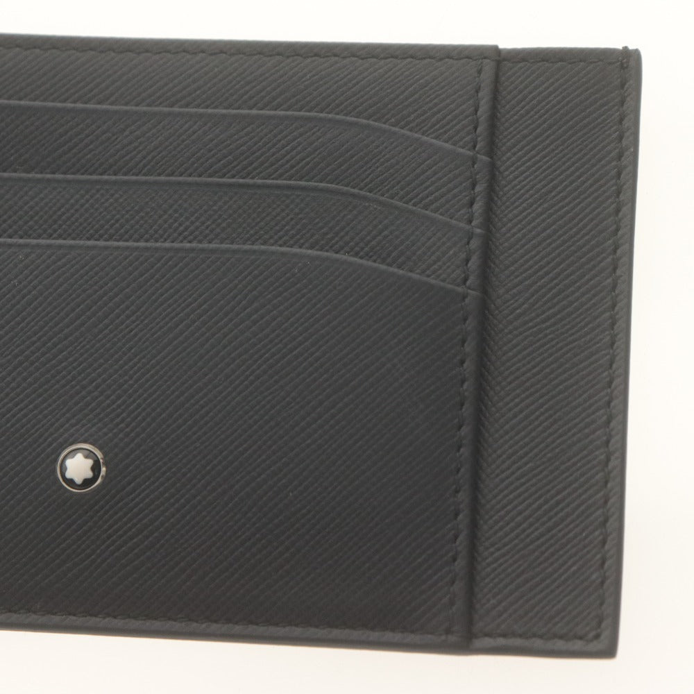 ■ Montblanc Card Holder Name Card Holder Pass Case Leather Dark Navy With Accessories Unused