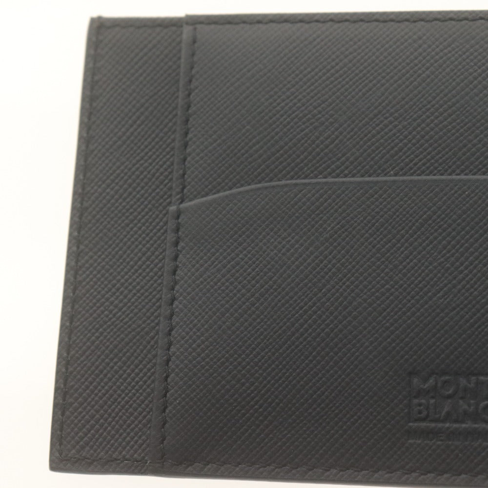 ■ Montblanc Card Holder Name Card Holder Pass Case Leather Dark Navy With Accessories Unused
